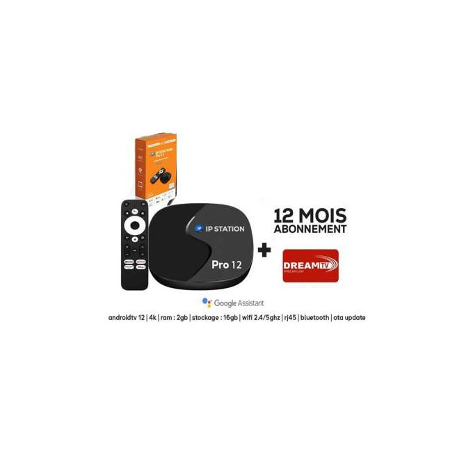 SMART TV BOX PRO 12 /ANDROID 12 +ABONNEMENT 12 MOIS