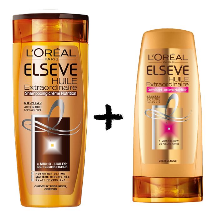 L'oréal paris paris elseve shampoing + après shampoing cheveux très