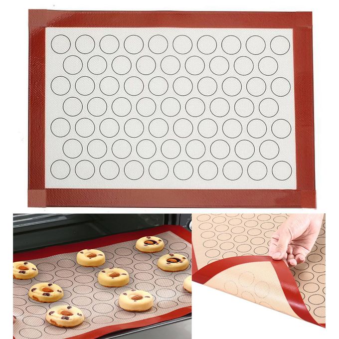 Generic Tapis de Macaron, de four antiadhésif 70 Cercles Feuille