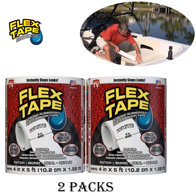 Flex Tape Scotch de réparation blanc Bande autocollante étanche caoutchouc  forte Anti-fuite à prix pas cher