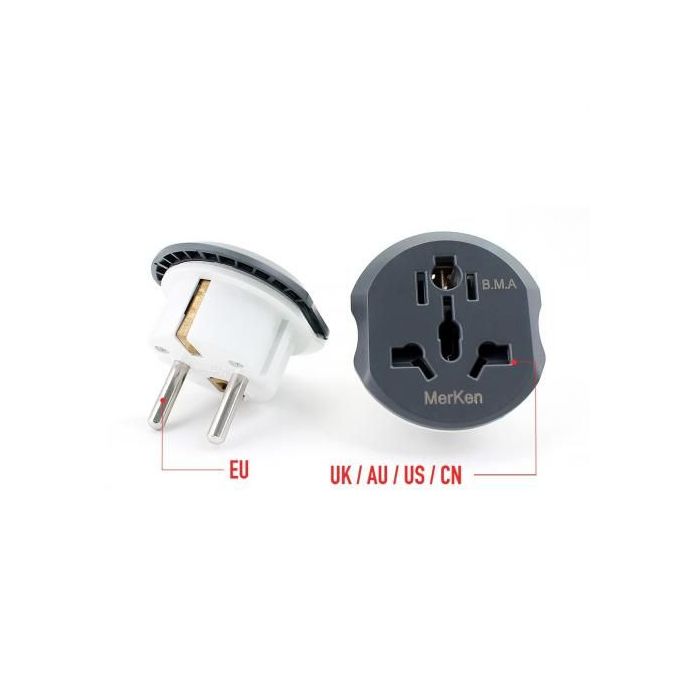 Adaptateur de voyage universel européen UK US vers EU, 2 en 1,  convertisseur de prise de Port 2AC, Chine américaine vers Euro, Russie,  Espagne, France, Corée - AliExpress