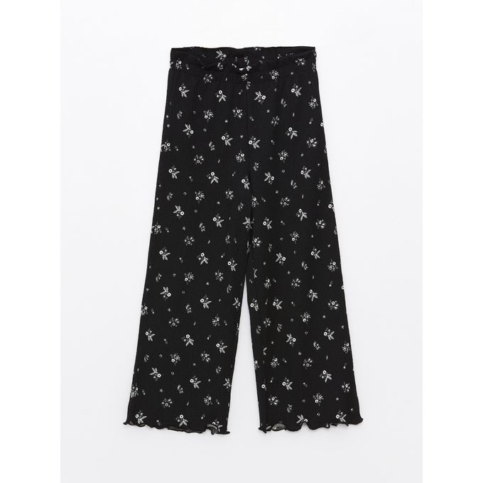 Lc Waikiki Pantalon large pour fille à taille élastique et à motifs