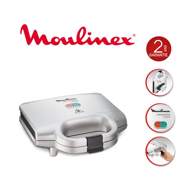 Grill viandes et panini 700w silver - SM156140 - MOULINEX