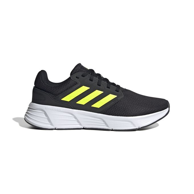 Adidas Chaussure de Running Galaxy 6 Noire et Jaune Hommes