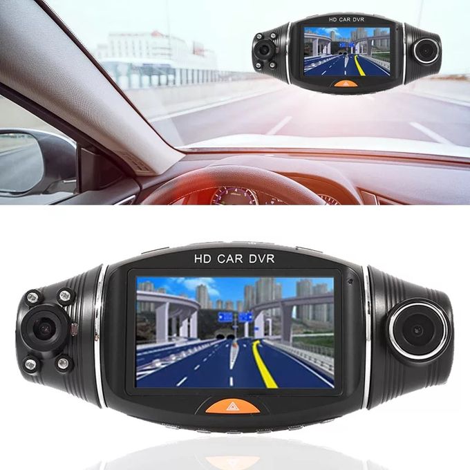 nouvaeu Dashcam CAMÉRA VOITURE HD DOUBLE OBJECTIF AVEC TRACKER GPS ET SUIVI  DE VITESSE