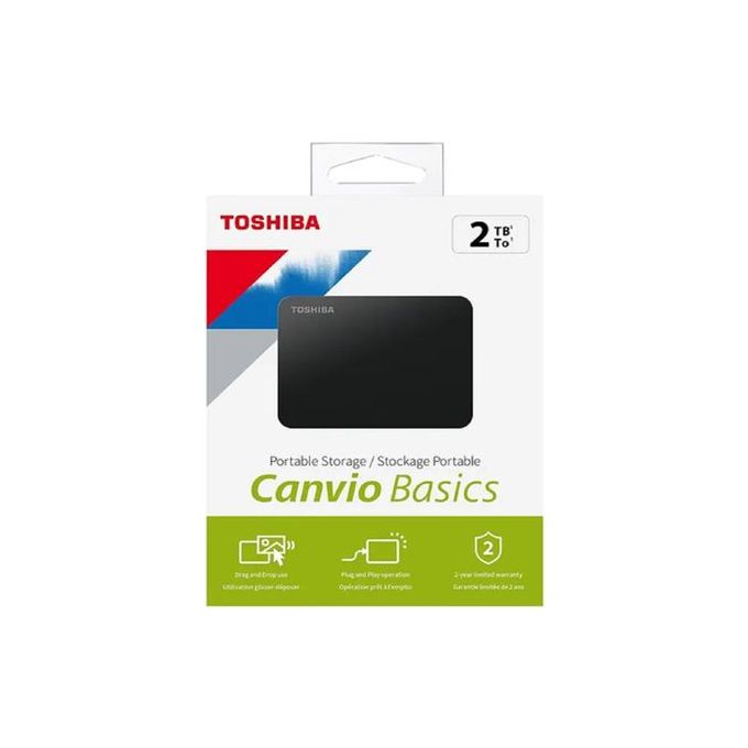Toshiba Canvio Basics 2TB Portable External Hard Drive USB 3.0 for PC, Xbox, PS4