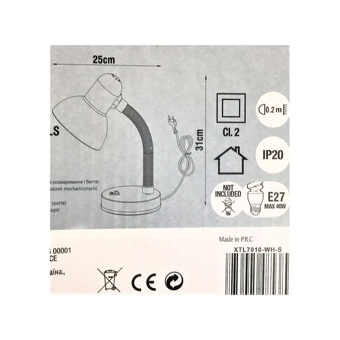 Leroy Merlin Lampe De Bureau E27 A Poser Buro Blanc Garantie
