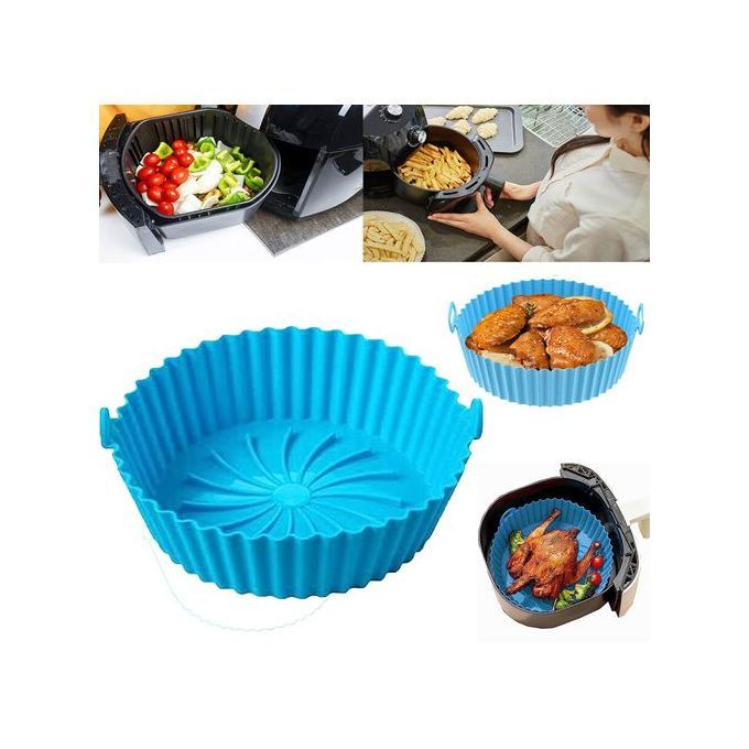 Generic 2Pcs Moule Air Fryer en Silicone,Panier Réutilisable pour friteuse  à air et four à prix pas cher