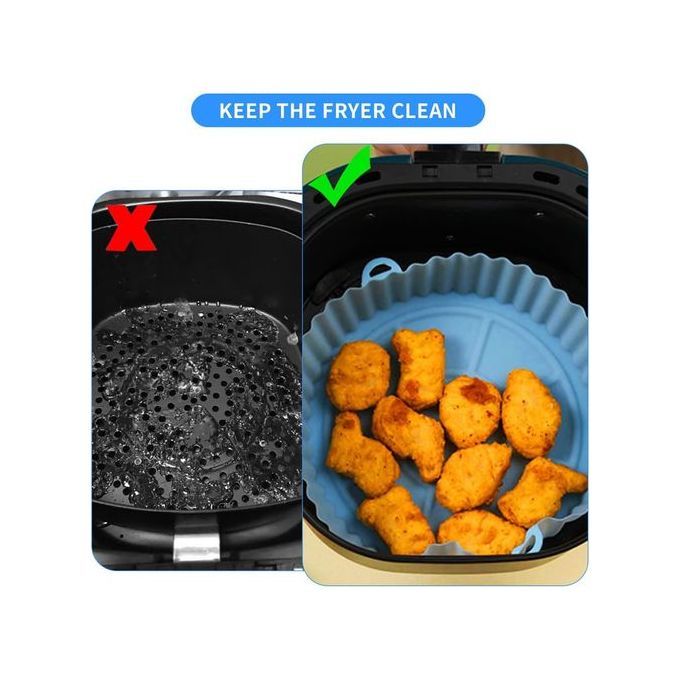 Generic 2Pcs Moule Air Fryer en Silicone,Panier Réutilisable pour friteuse  à air et four à prix pas cher