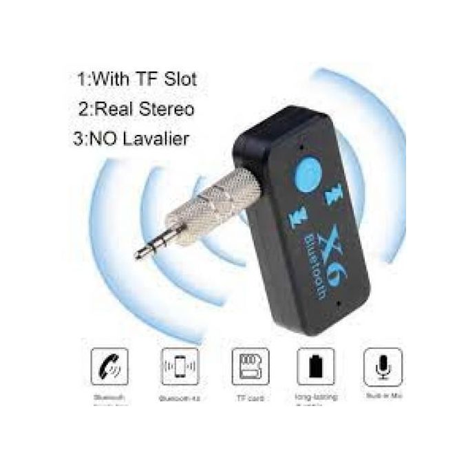 Wireless Récepteur X6 main libre Bluetooth sans fil Adaptateur musique  audio de voiture Lecteur MP3