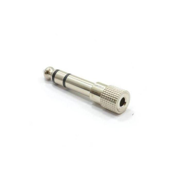 Generic Adaptateur Fiche JACK 6.35mm vers 3.5mm mâle/femelle Audio Gris à  prix pas cher