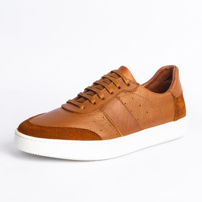 D'Urbano Baskets basses en Cuir - Tabac.