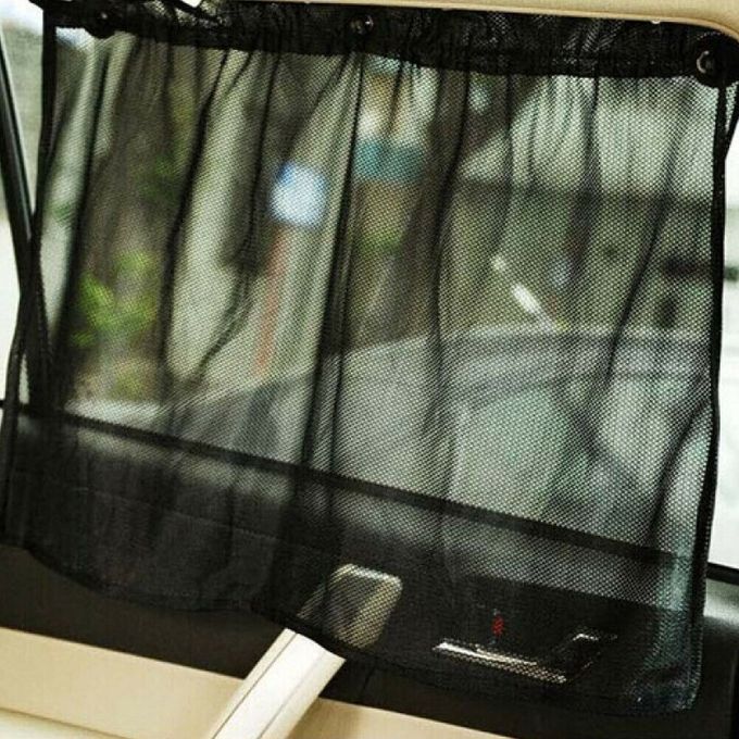 Qiilu 2PCS voiture pare-soleil cté maille rideau de fenêtre pare