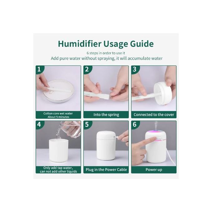 Generic Humidificateur Portable USB ultrasons coloré tasse arôme diffuseur avec  lumière à prix pas cher