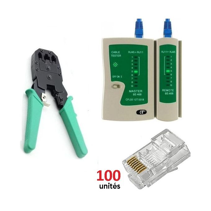 Generic Testeur de câble réseau RJ45 et RJ11 LAN à prix pas cher