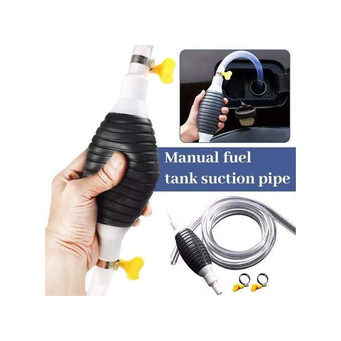 Pompe à siphon à essence, transfert de gaz portable avec liquide d