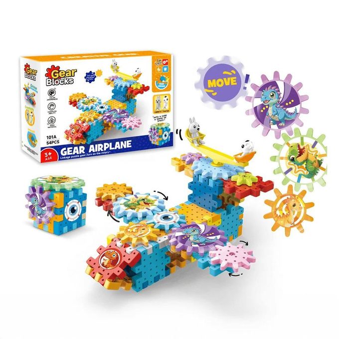 colourful mechanical building set for children