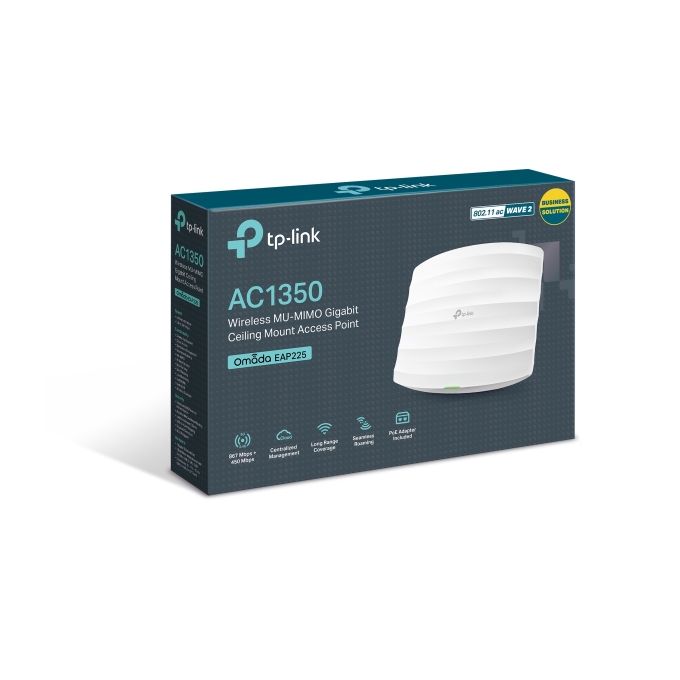 Point d'accès WiFi Mesh bi-bande AC1350 PoE Gigabit - Plafonnier EAP225