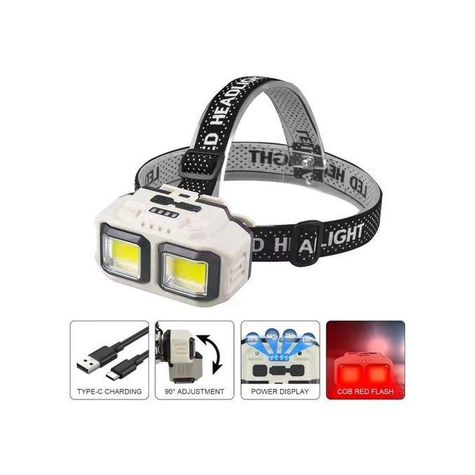 Lampe Frontale EverBrite LED Rechargeable – 500 Lumens, Capteur Mouvement, USB