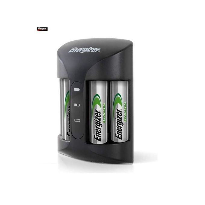 Arcas 4 piles AA Arcas 2700 mAh et Chargeur à 4 led pour charger