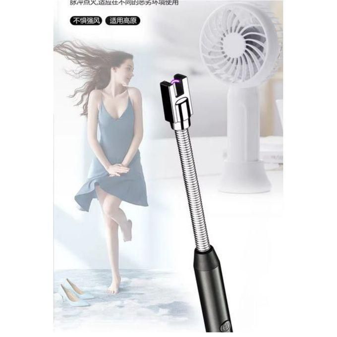 Briquet Électrique USB à Double Arc, Briquet Sans Flamme Coupe-Vent