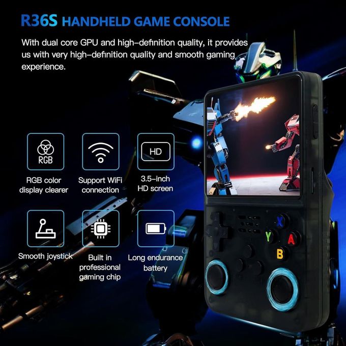 Generic Console de jeu R36s +18000 Jeux, écran haute définition ...