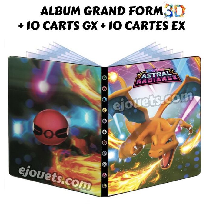 Album des cartes pokemon grand Form 432 cartes 3D + 10 EX + 10 GX