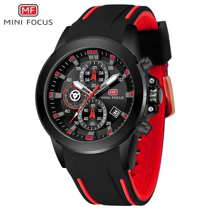 Mini Focus Montres Homme Chronographe Mouvement de Quartz Style Luxe