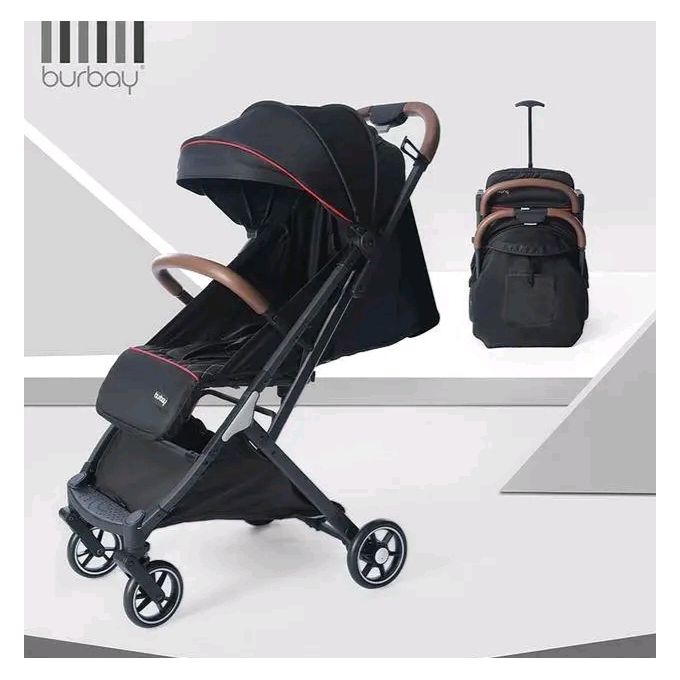 burbay Poussette valise evolutive solide et pratique NOIR
