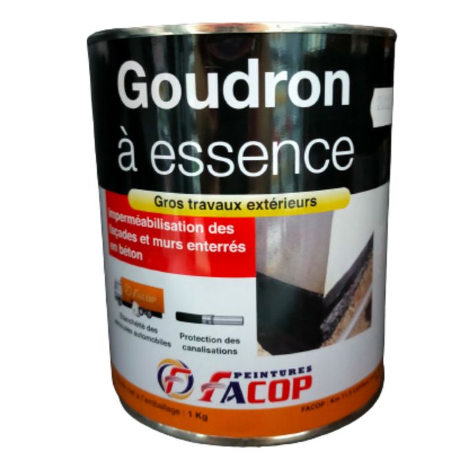 FACOP Imperméabilisation des façades et murs enterrés en béton Goudron à  Essence 1kg à prix pas cher