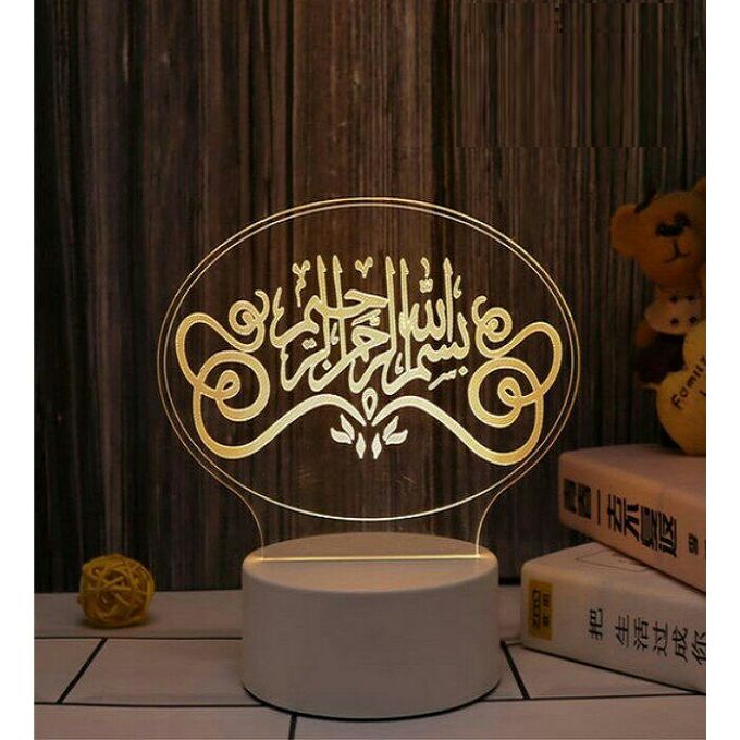 Lanterne LED 3D lumières Ramadan décoration islamique fête décor Ramadan  cadeaux EID Al Adha