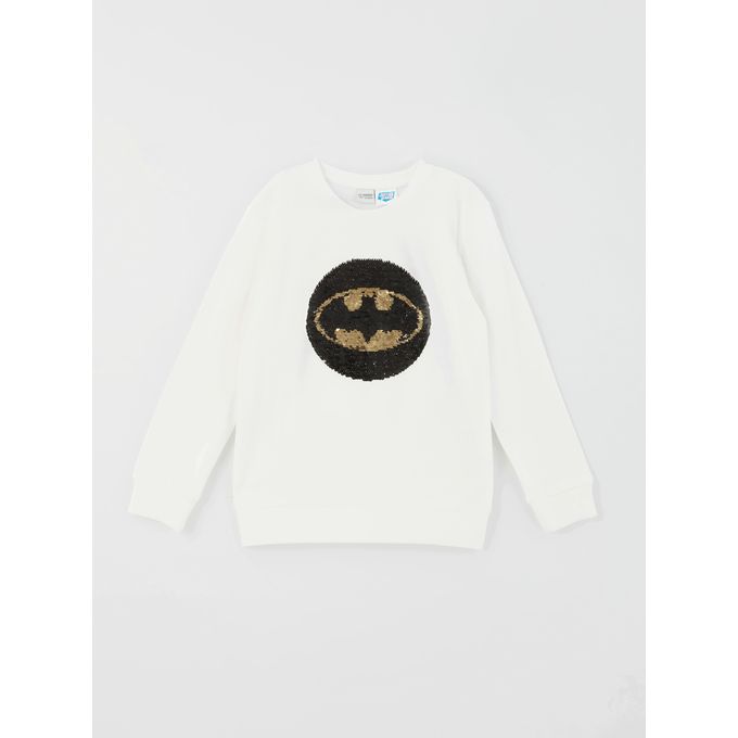 Lc Waikiki T shirt a manches longues pour garcon a col ras brode de Batman et