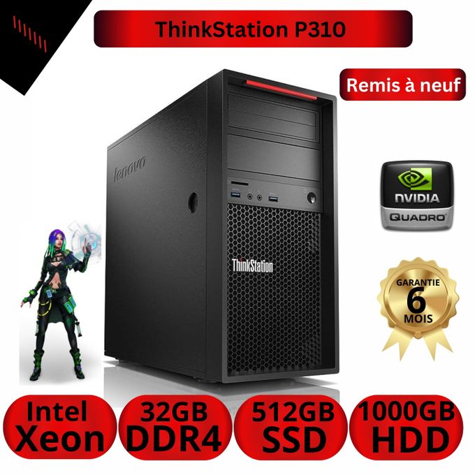 Lenovo Gamer ThinkStation P310 Xeon E3-1220 v5 RAM 32Go 512Go SSD