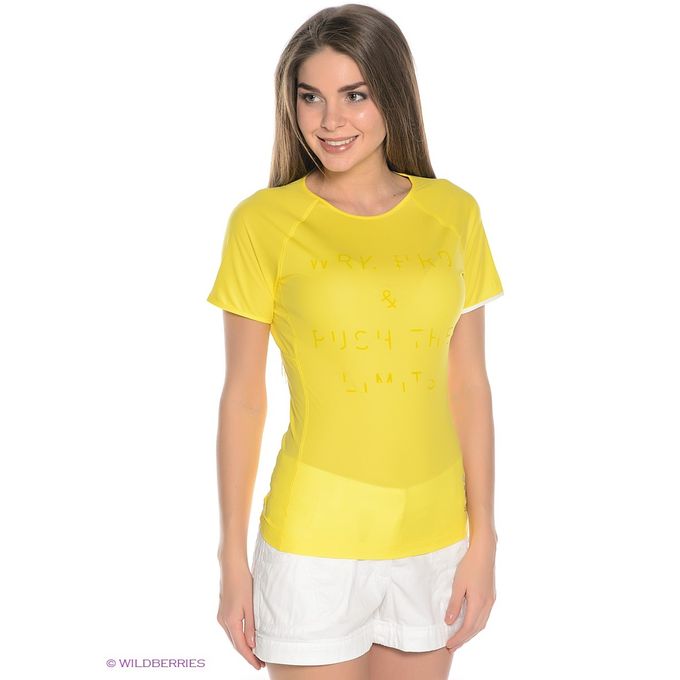 reebok t shirt femme jaune