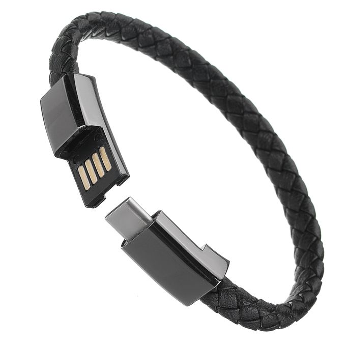 Compare 2 en 1 Bracelet en Cuir Type C USB Chargeur et Câble de