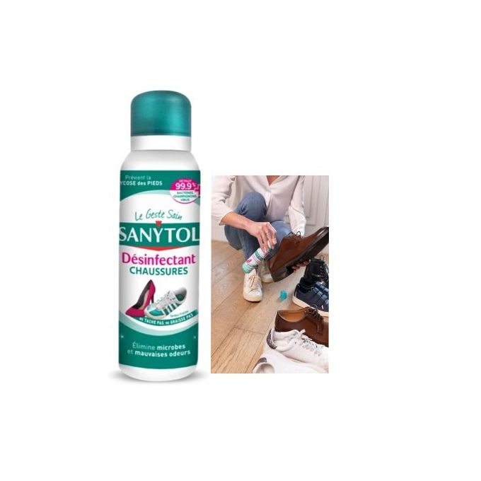 Sanytol Déodorant chaussures désinfectant Spray 150 ml : : Hygiène  et Santé