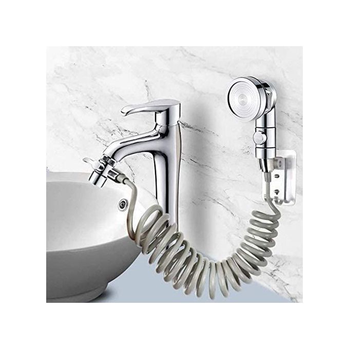 Ensemble Pommeau Douche pour Lavabo, Douchette de Salle de Bain, Tuyau  Télescopique, Parfait pour Laver les Cheveux ou Nettoyer le Lavabo (Robinet  pas Inclu) (Argent) 