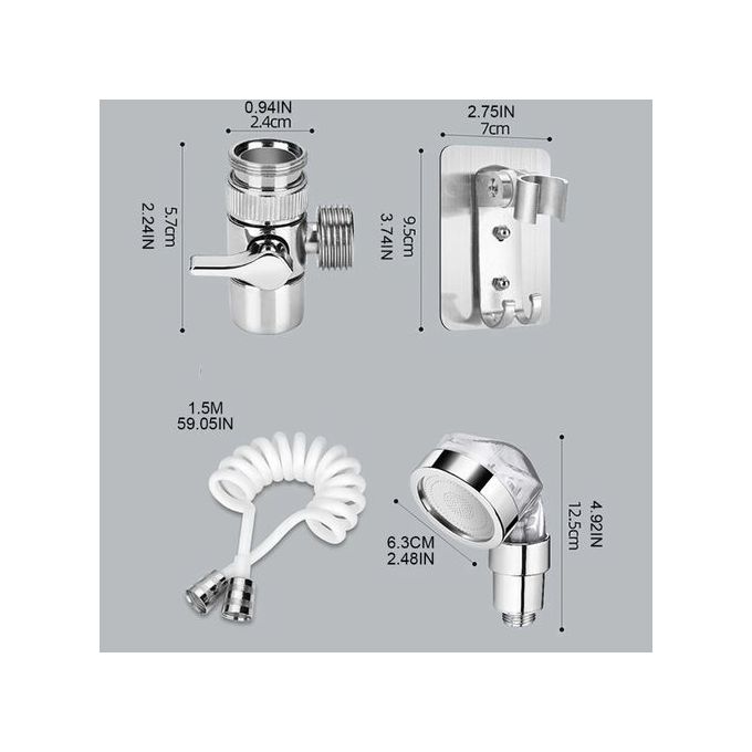 Pommeau De Douche Haute Pression, Pommeau De Douche à Main Avec Filtre Pommeau De Douche Pour Salle De Bain Argent 97262577