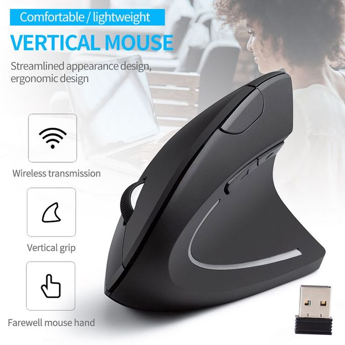 Anker Souris Ergonomique Verticale USB Sans Fil 2.4G avec 3