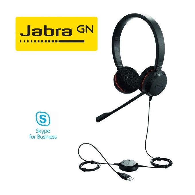Jabra Evolve 20 Stereo MS - Casque Professionel USB avec micro anti-bruit