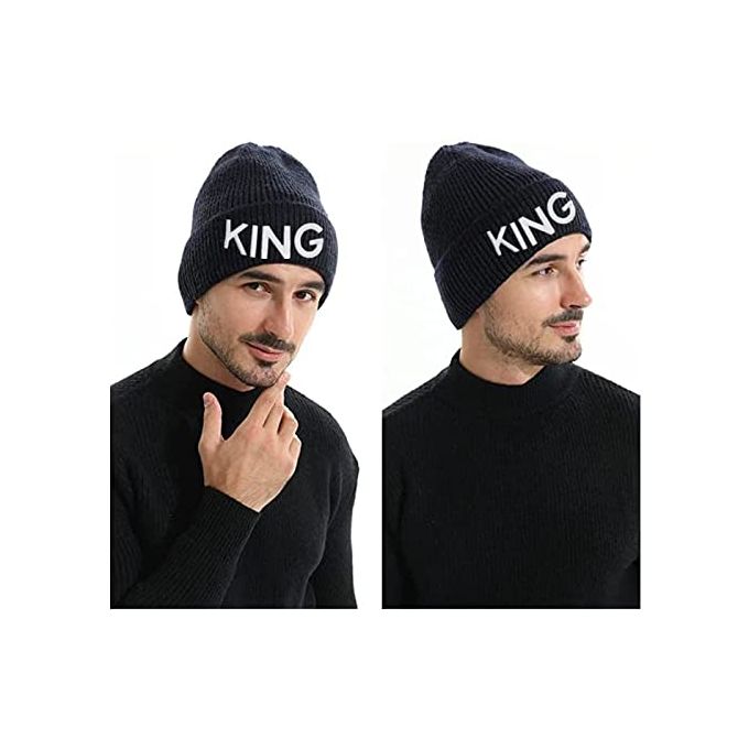 Generic Bonnet tricoté style KING chapeau chaud en laine pour hommes et  femmes à prix pas cher