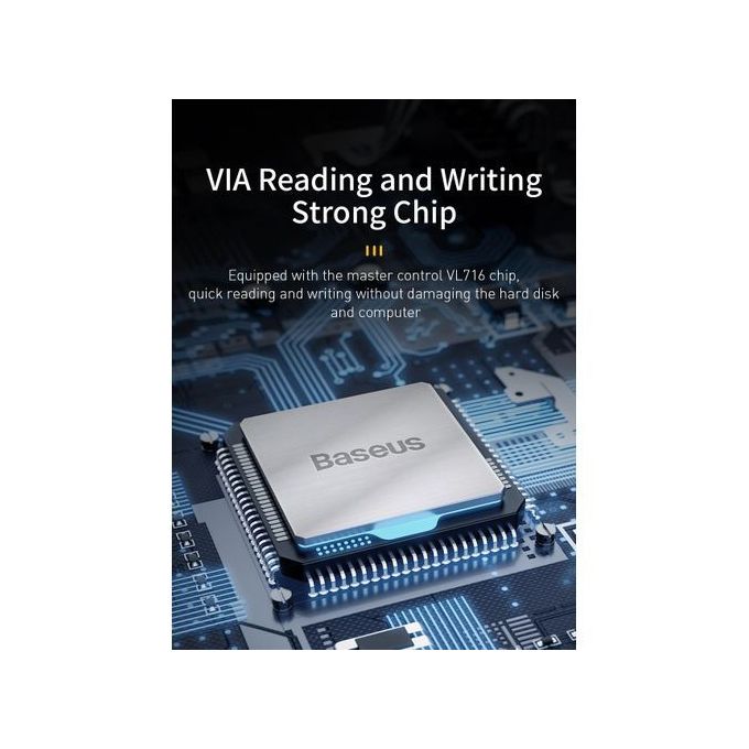 Baseus Boitier Pour Disque Dur SSD et HDD Avec Port Type-C(Gen 1) à USB 3.0  Full-Speed. à prix pas cher