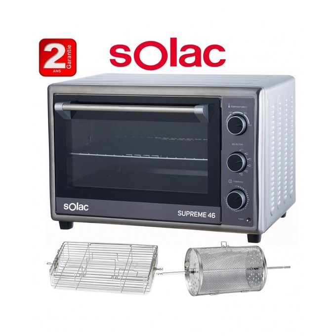 Solac Four SUPREMA 46L inox Avec 2 accessoires de grille -2ans de garantie