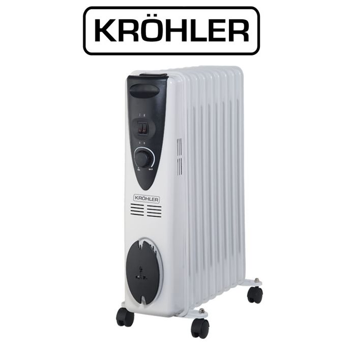 KRÖHLER Radiateur à bain d'huile 9 élément 2000W à prix pas cher