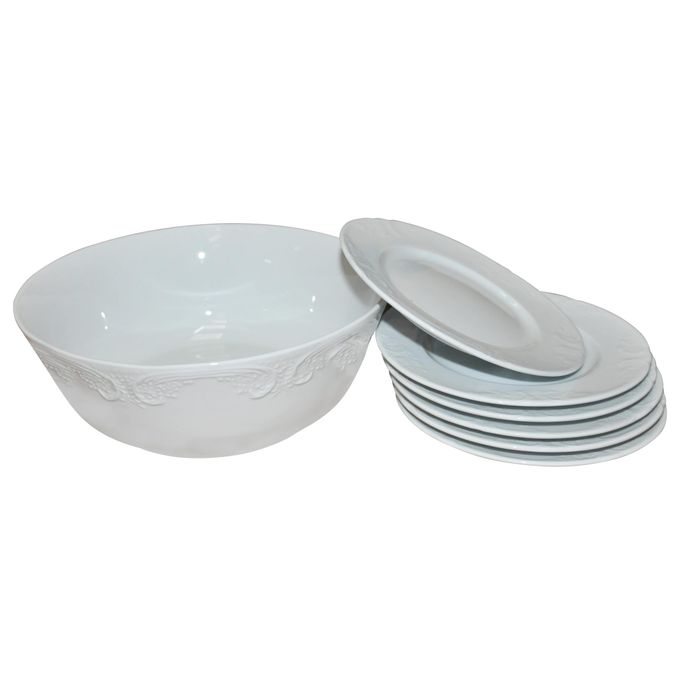 BATALHA SET6 ASSIETTES CREUSE 15CM PORCELAINE BLANCHE - Yatout Home