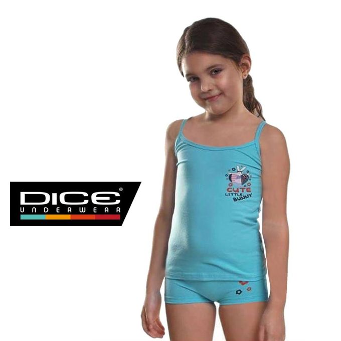 Dice 1 pack Nouveaux enfants filles 2pcs egyptine coton  boxer +  debardeur