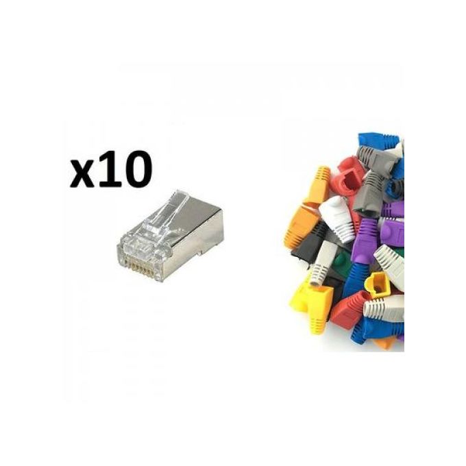 Generic 100 Cache connecteur Plug Câble de réseau RJ45 LAN Ethernet , Les  patins à prix pas cher