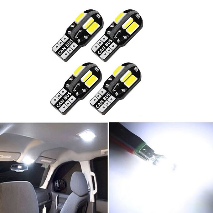 Generic 4 Ampoules De Voiture LED W5W T10 12V Canbus Lampe Eclairage  Intérieur Plaque d'Immatriculation à prix pas cher