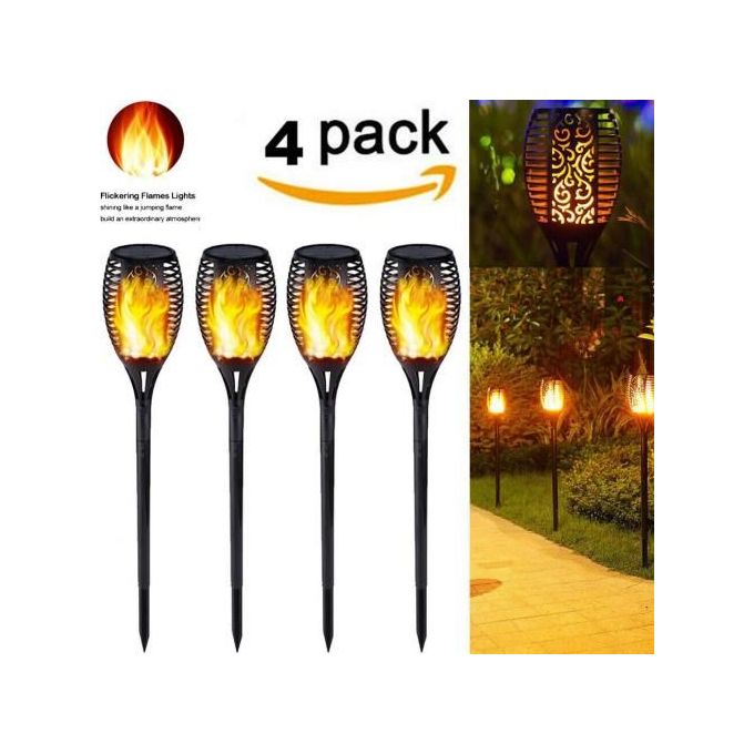 Solar Lamps Torche solaire imperméable allume la lampe de jardin extérieur  la flame Solaire à prix pas cher