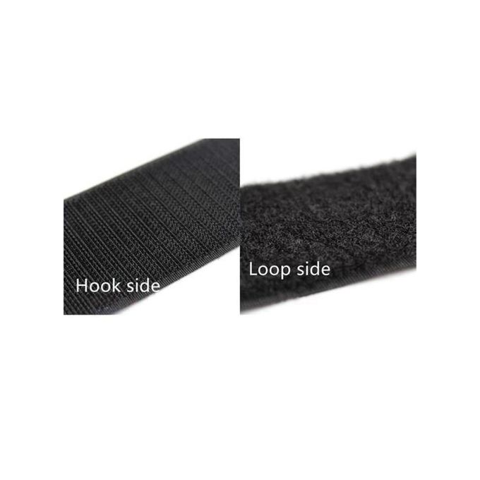 Verlofix velcro autocollant 2 x 100 cm noir 